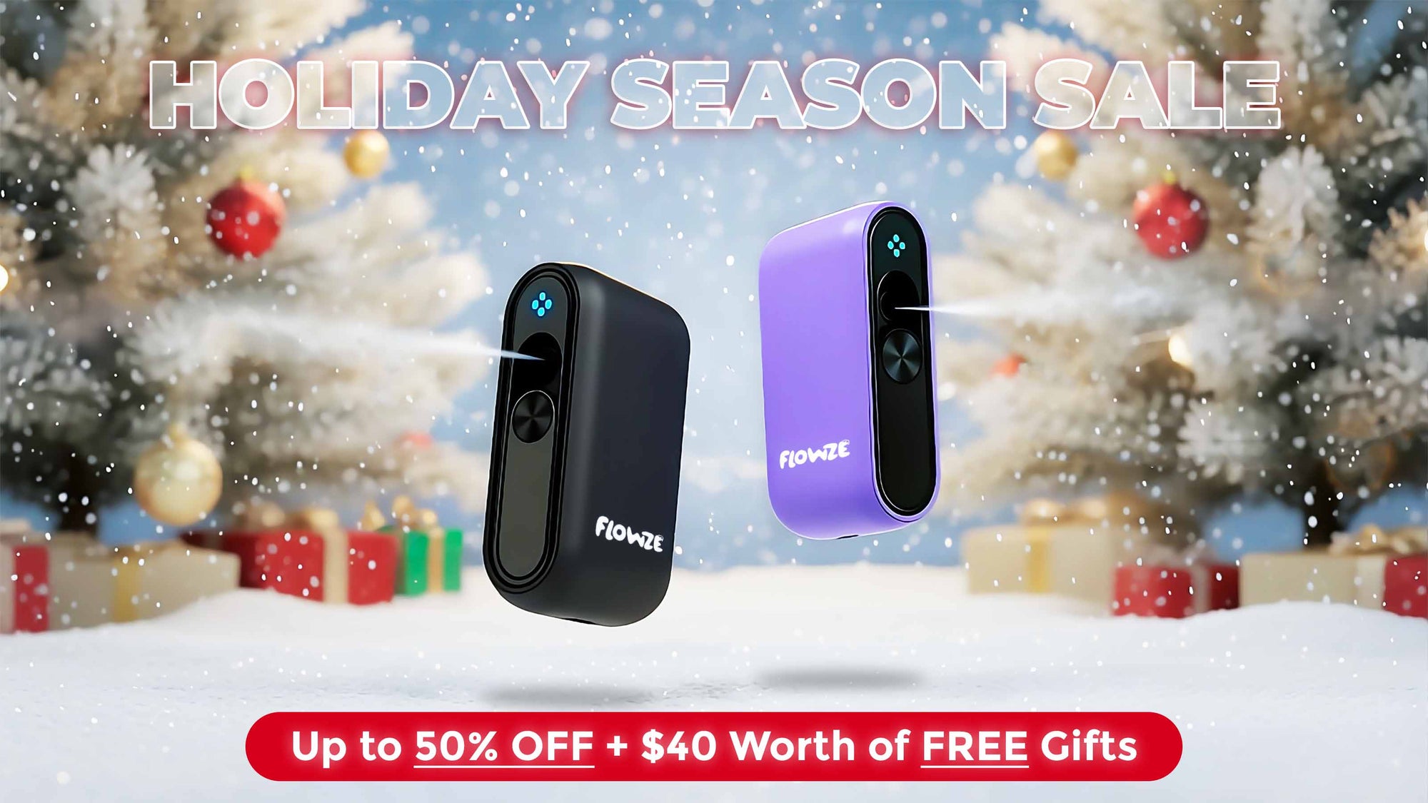 Flowze breath spray device for instant fresh breath